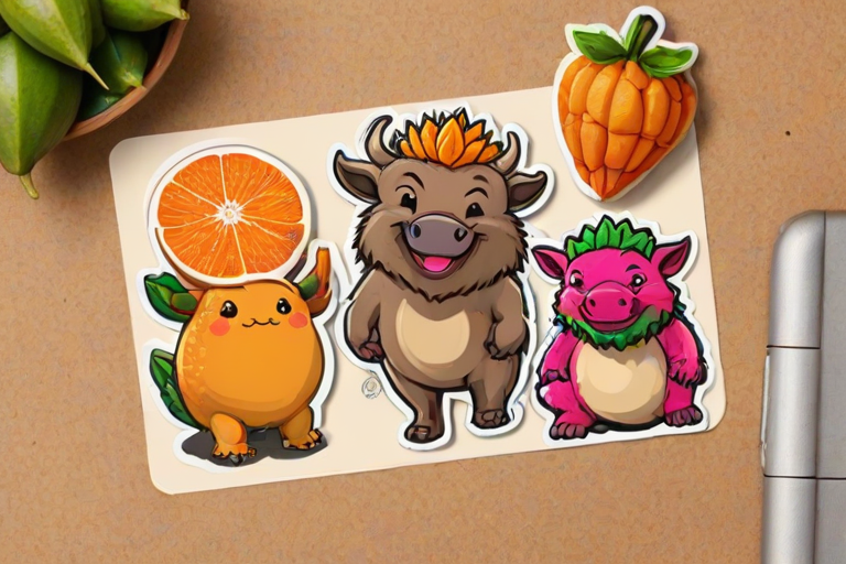 Sample output image for ชุด Sticker/Mascot - ตลาดไทย